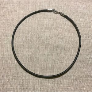 Silpada black leather necklace
